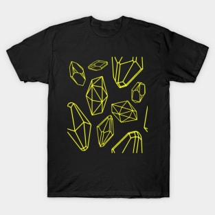 Crystal Gemstone Pattern - Yellow T-Shirt